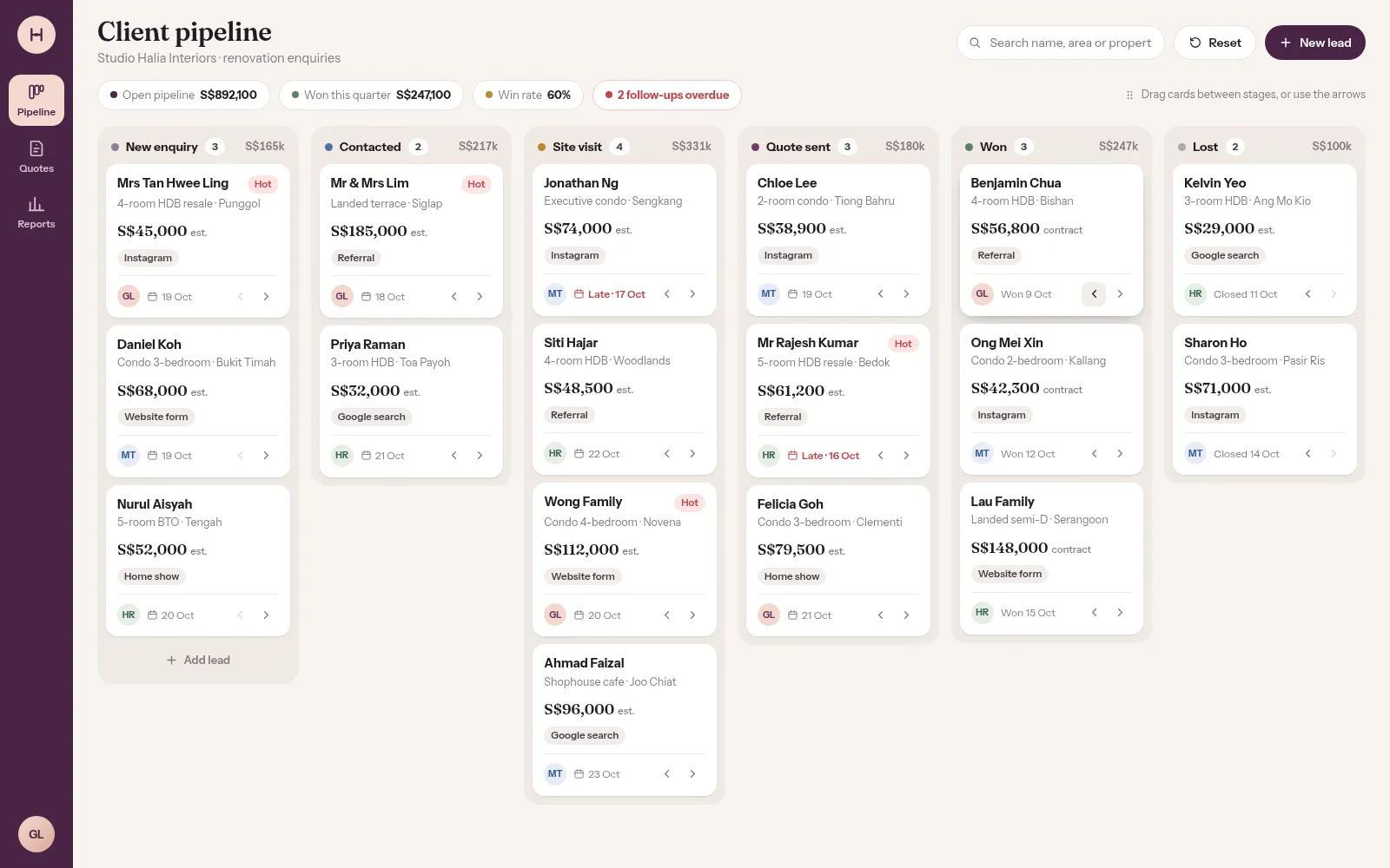 Example screen