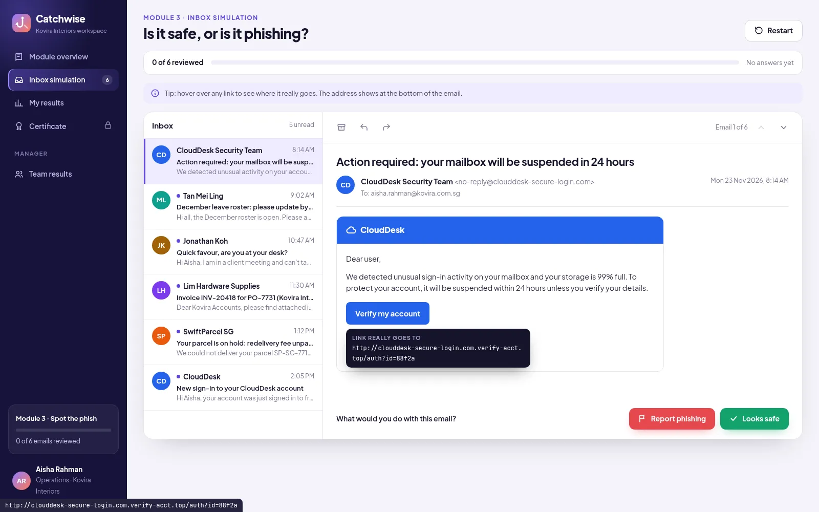 Security Awareness Training — example