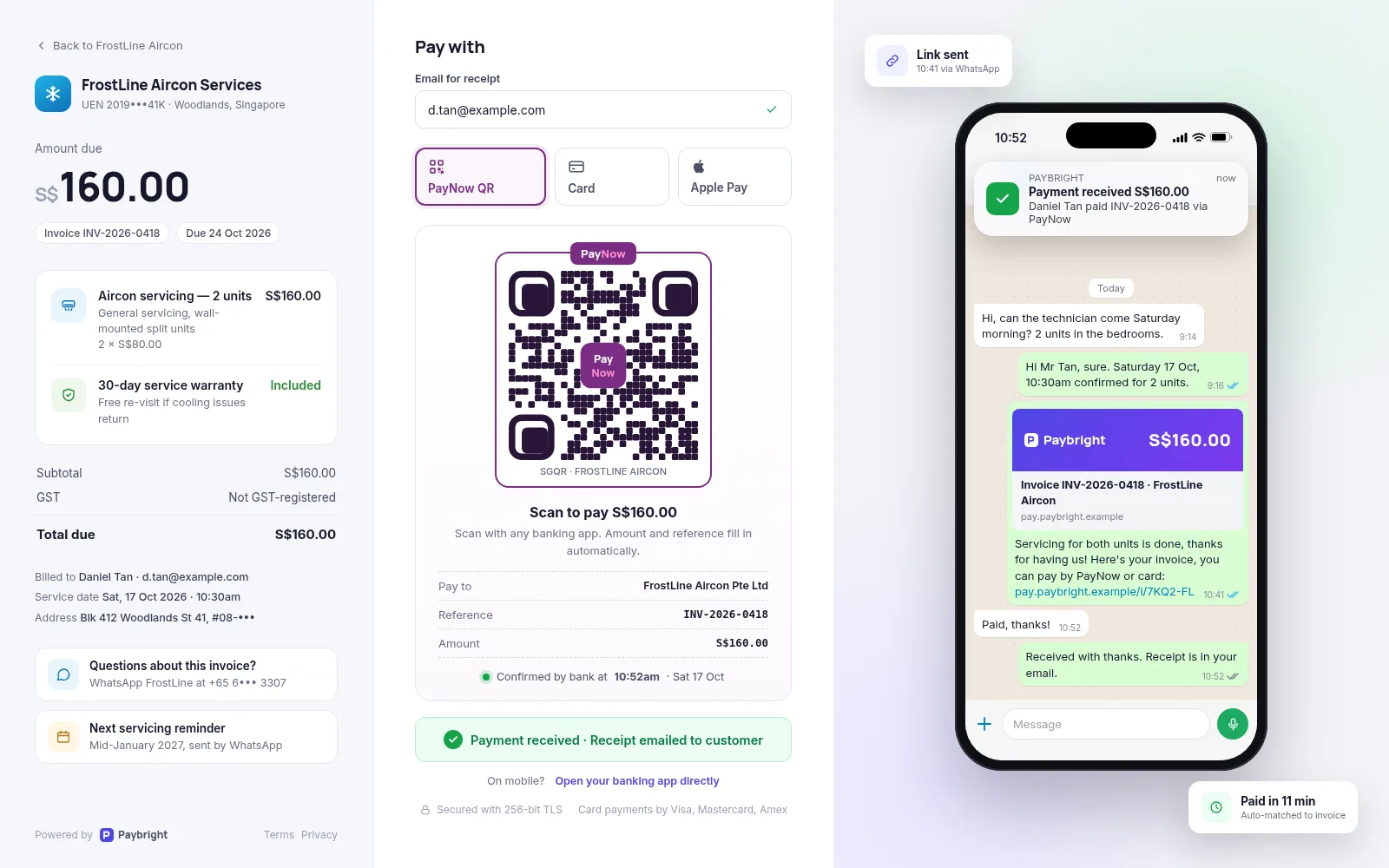 Get paid by PayNow link