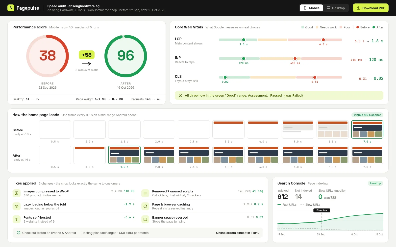 Speed & SEO Fix — example